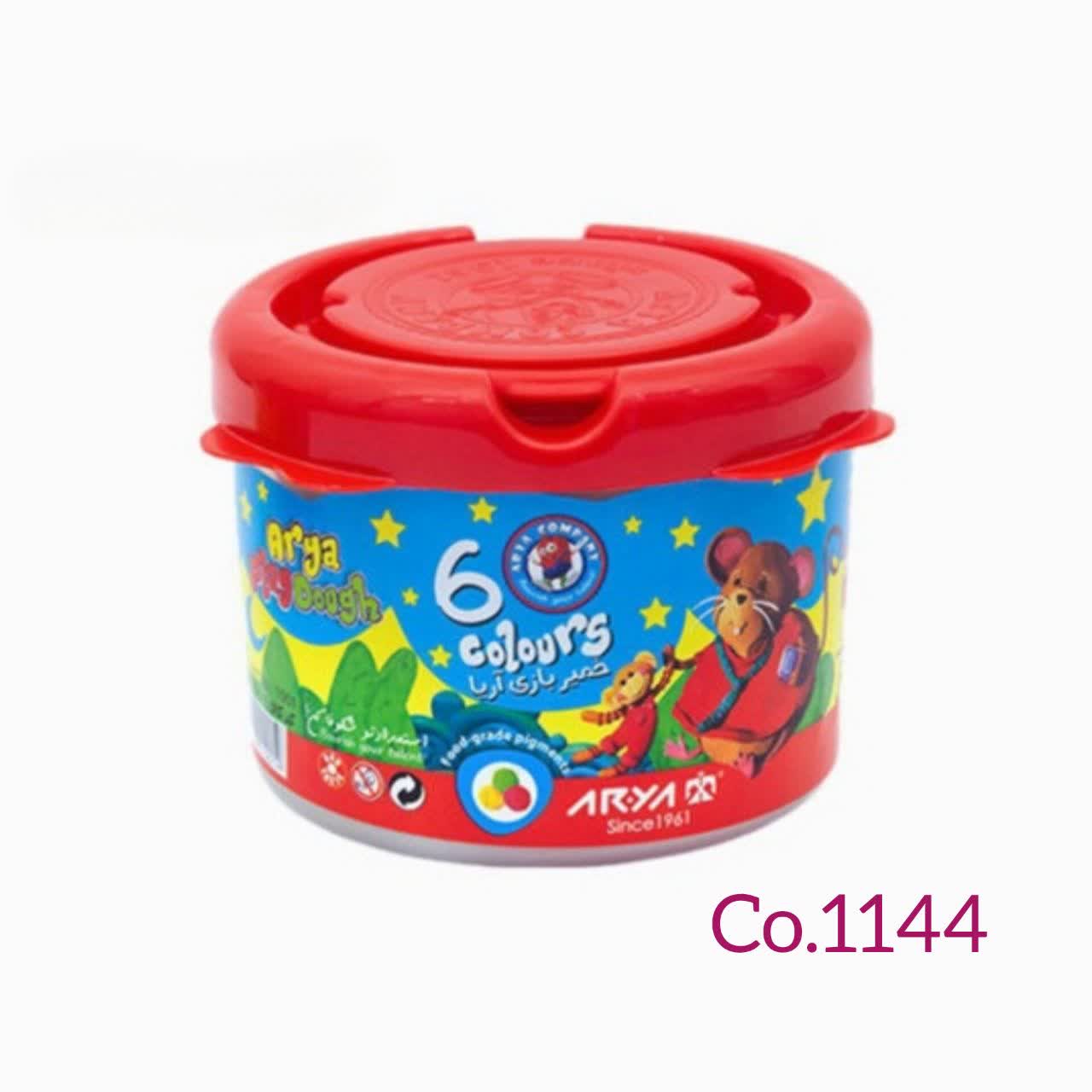 خمیر بازی سطلی 6 رنگ آریا