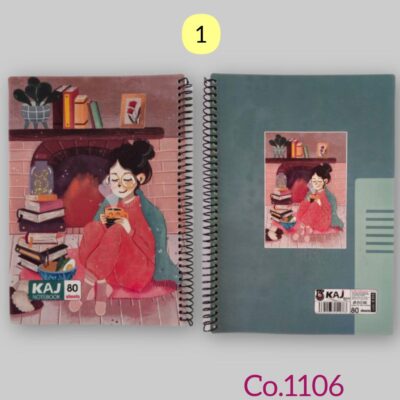 دفتر 80 برگ سیمی طلقی کلاسیک کاج